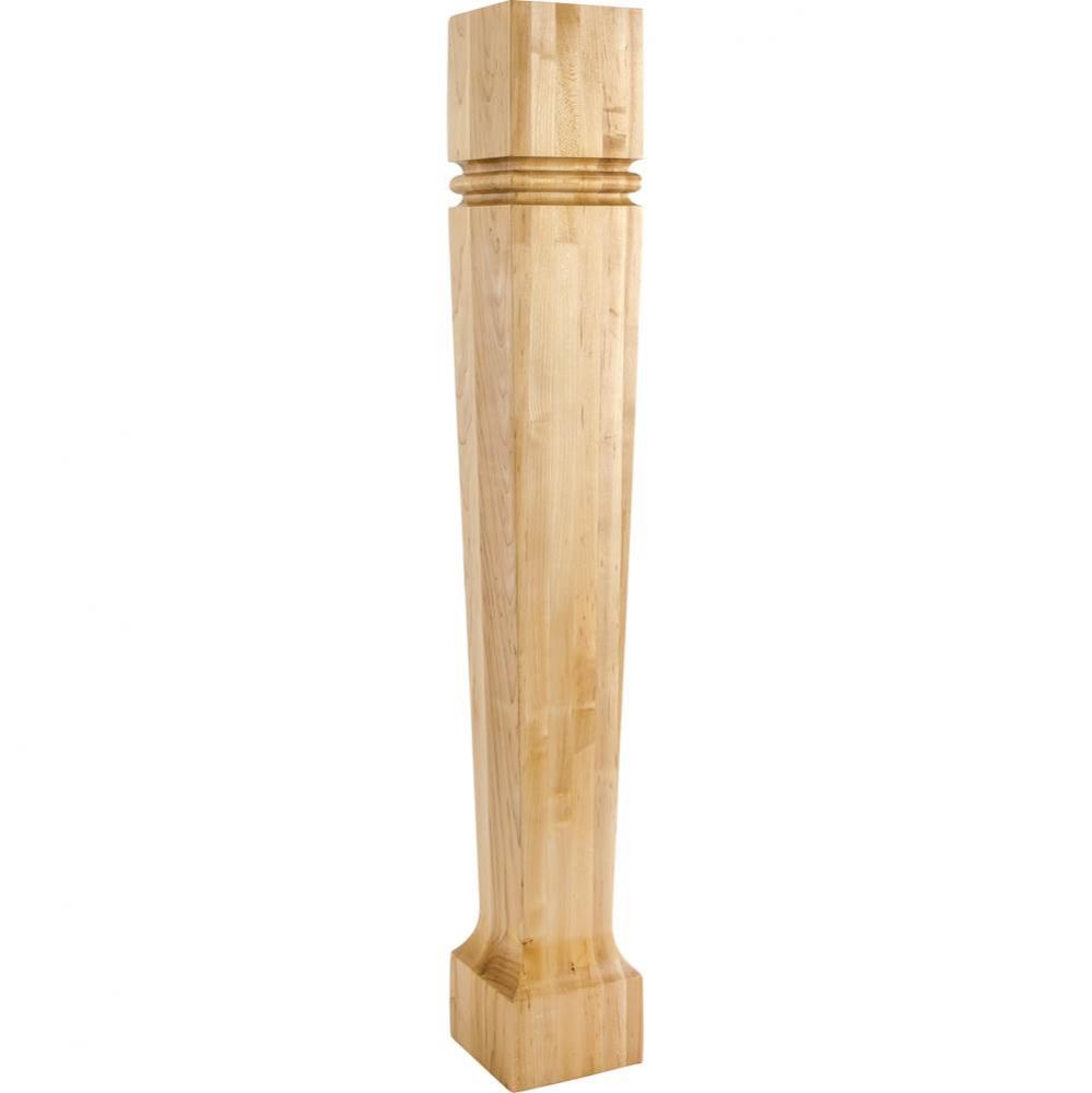 5'' W x 5'' D x 35-1/2'' H Alder Bullnose Tapered Post