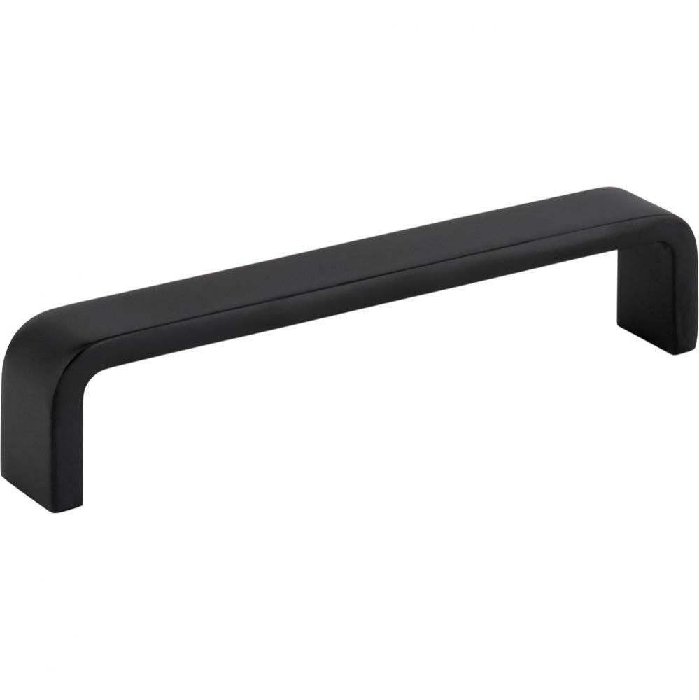 128 mm Center-to-Center Matte Black Square Asher Cabinet Pull