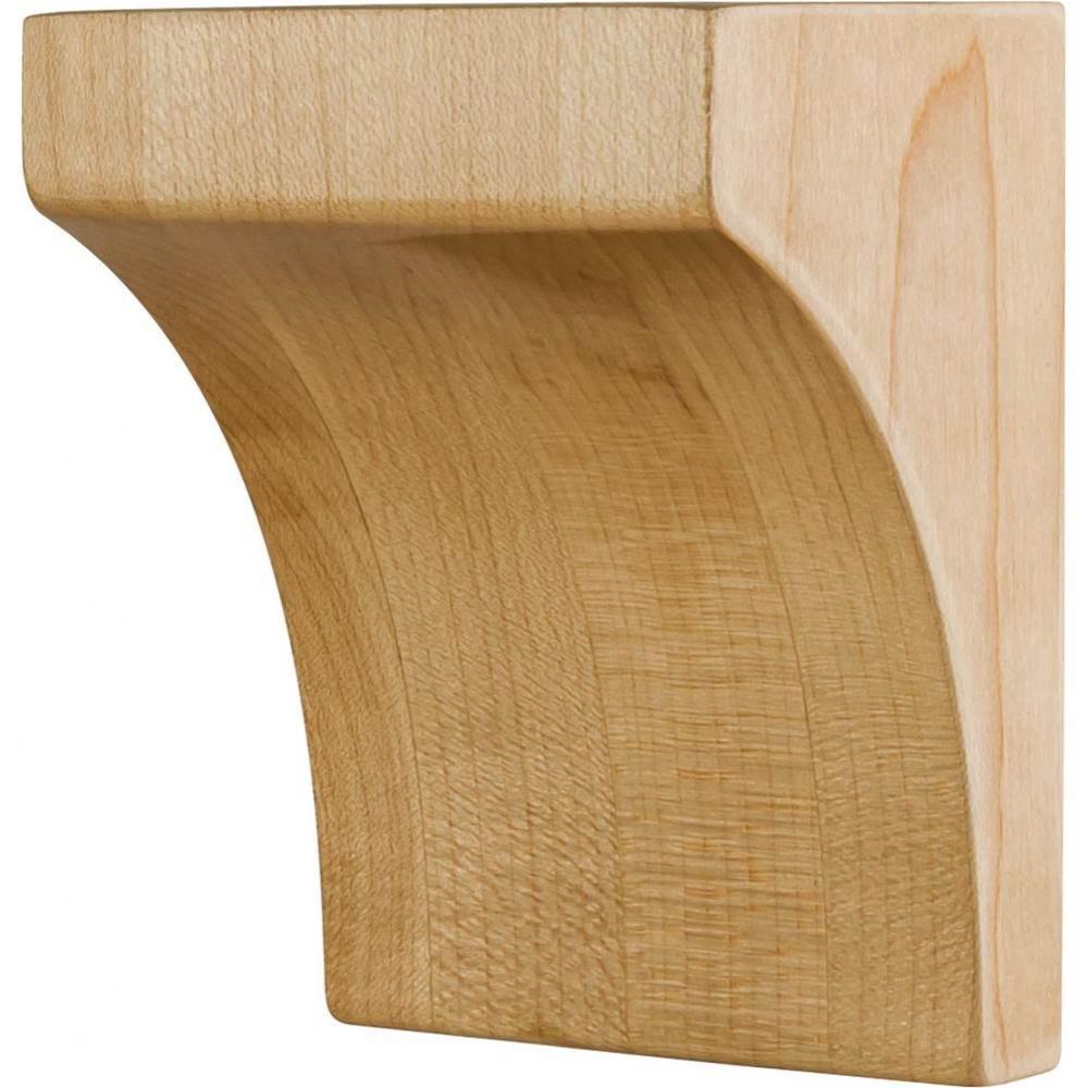 3'' W x 2-1/2'' D x 4'' H Hard Maple Minimalist Corbel