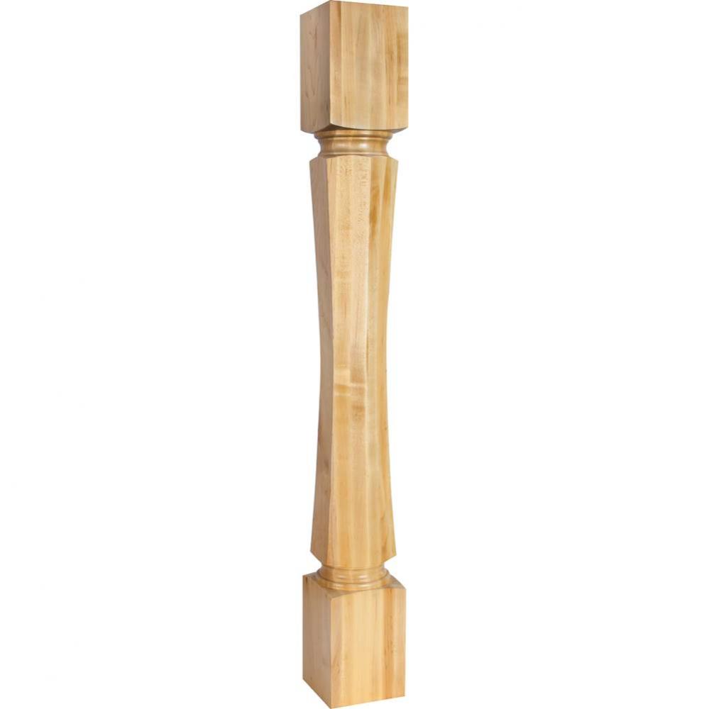 5'' W x 5'' D x 42'' H Hard Maple Hexagonal Post