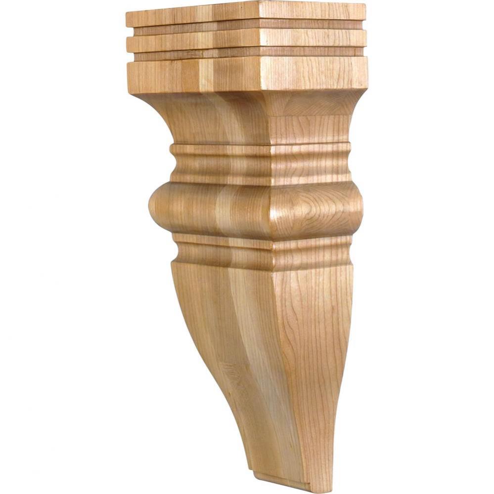 6'' W x 4'' D x 14'' H Maple Baroque Corbel