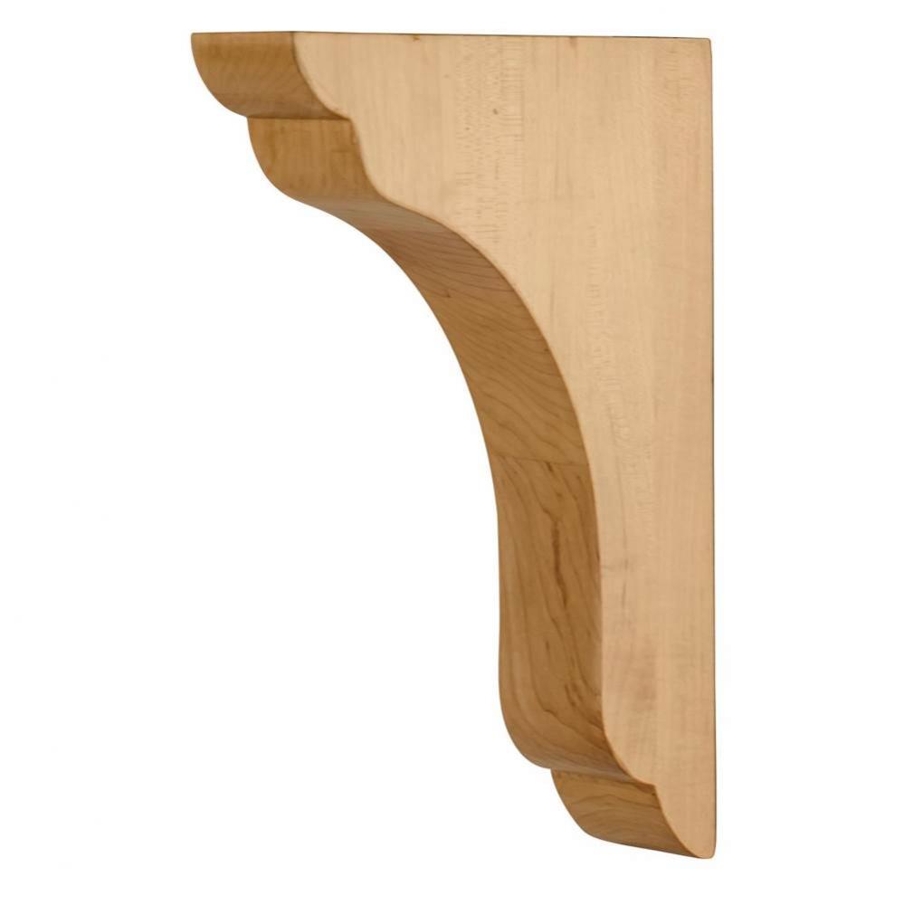 1-3/4'' W x 7'' D x 10'' H Hard Maple Scalloped End Corbel