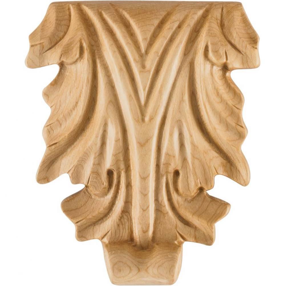 3-5/8'' W x 3/4'' D x 4-1/4'' H Maple Acanthus Applique