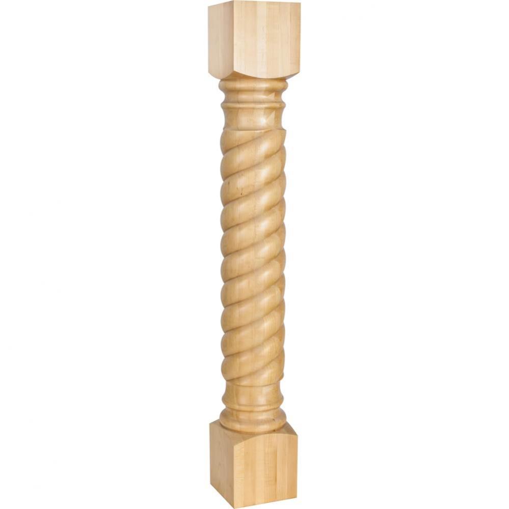 5'' W x 5'' D x 35-1/2'' H Cherry Rope Post