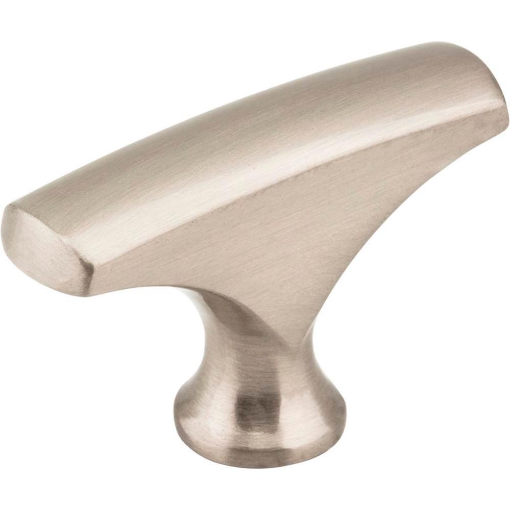 1-5/8'' Overall Length Satin Nickel Aiden Cabinet ''T'' Knob