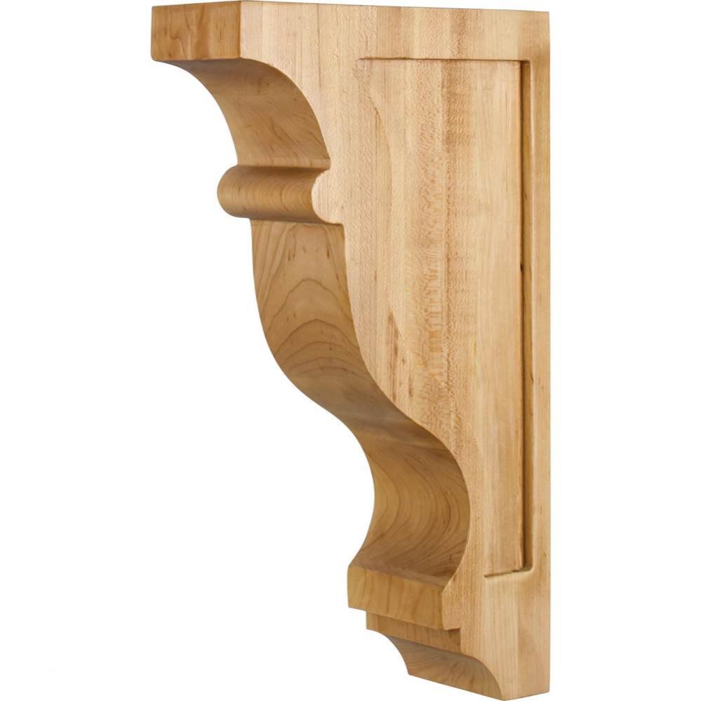 3'' W x 8'' D x 14'' H Alder Contour Corbel