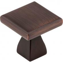 Hardware Resources 449DBAC - 1'' Overall Length Brushed Oil Rubbed Bronze Square Hadly Cabinet Knob