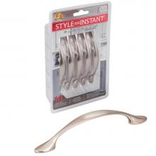 Hardware Resources 80814-SN-R - 96 mm Center-to-Center Satin Nickel Arched Somerset Retail Packaged Cabinet Pull