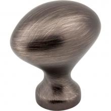 Hardware Resources 897BNBDL - 1-1/8'' Overall Length Brushed Pewter Oval Merryville Cabinet Knob