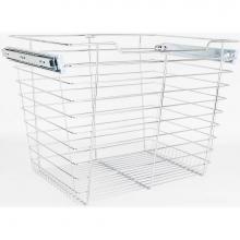 Hardware Resources POB1-141717CH - Chrome Closet Pullout Basket with Slides 14''D x 17''W x 17''H