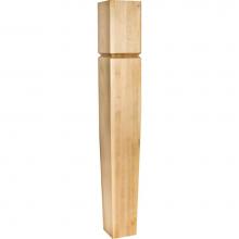 Hardware Resources P60-5-HMP - 5'' W x 5'' D x 35-1/2'' H Hard Maple Grooved Arts and Crafts Post