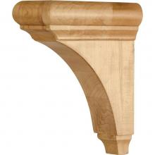 Hardware Resources COR39-1-CH - 3'' W x 6-1/2'' D x 8'' H Cherry Minimal Bullnose Cap Corbel