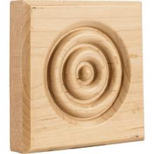 Hardware Resources ROS4OK - 4'' W x 1'' D x 4'' H Oak Beveled Edge Rosette