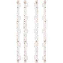 Hardware Resources B520-00 - 4-quick Tray Pilasters 1'' W  8 - Hook Dowels and  8 -Screws Finish:  White