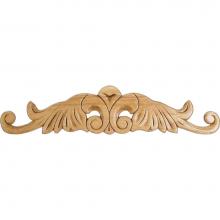 Hardware Resources PONL-04-20RW - 20-1/4'' W x 5/16'' D x 4-1/2'' H Pressed Rubberwood Art Nouveau Onl