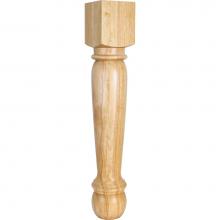 Hardware Resources P26-2WB - 6'' W x 6'' D x 35-1/2'' H White Birch Turned Post