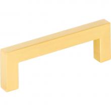 Hardware Resources 625-3BG - 3'' Center-to-Center Brushed Gold Square Stanton Cabinet Bar Pull