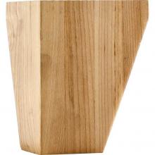 Hardware Resources BF32RW - 3-1/2'' W x 3-1/2'' D x 4-1/2'' H Rubberwood Square Shaker Bun Foot