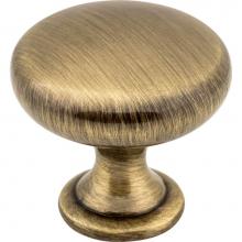 Hardware Resources 3910-AB - 1-3/16'' Diameter Brushed Antique Brass Madison Cabinet Mushroom Knob