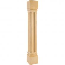 Hardware Resources P27-6-42-WB - 6'' W x 6'' D x 42'' H White Birch Fluted Post