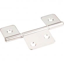 Hardware Resources 20251BN - Bright Nickel 3-1/2'' Three Leaf Fixed Pin Swaged Non-Mortise Hinge
