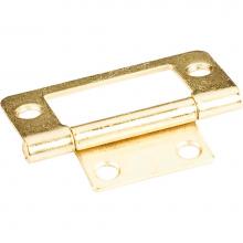 Hardware Resources 9800PB - Polished Brass 2'' Fixed Pin Flat Back Non-Mortise Hinge