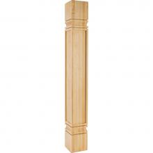 Hardware Resources PS-9-5-42-RW - 5'' W x 5'' D x 42'' H Rubberwood Square Mission Post