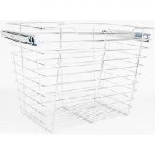 Hardware Resources POB1-162317CH - Chrome Closet Pullout Basket with Slides 16''D x 23''W x 17''H