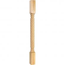 Hardware Resources P3-3-42RW - 3'' W x 3'' D x 42'' H Rubberwood Rope Post