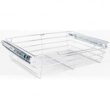 Hardware Resources POB1-16176CH - Chrome Closet Pullout Basket with Slides 16''D x 17''W x 6''H