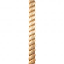 Hardware Resources CC2HMP - 7/8'' D x 2-11/16'' H Hard Maple Rope Corner Moulding