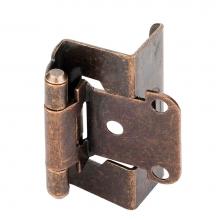 Hardware Resources H6541AB - 1/2'' Overlay, 3/4'' Frame Full Wrap Self Closing Hinge Without Screws  - Anti