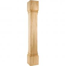 Hardware Resources P38-6-42-HMP - 6'' W x 6'' D x 42'' H Hard Maple Fluted Edge Post