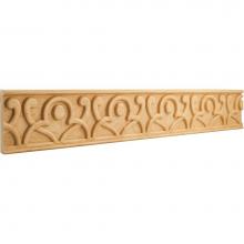 Hardware Resources HCM13MP - 7/8'' D x 4'' H Maple Geometric Hand Carved Moulding