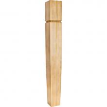 Hardware Resources P60-5-42-ALD - 5'' W x 5'' D x 42'' H Alder Grooved Arts and Crafts Post