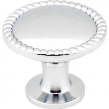 Hardware Resources Z115PC - 1-1/4'' Diameter Polished Chrome Round Rope Detailed Lindos Cabinet Knob