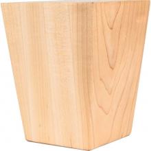 Hardware Resources BF34-3.5-HMP - 3-1/2'' W x 3-1/2'' D x 4-1/2'' H Hard Maple Square Tapered Shaker B