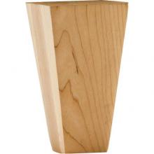 Hardware Resources BF34ALD - 2-1/4'' W x 2-1/4'' D x 4 H'' Alder Square Tapered Shaker Bun Foot