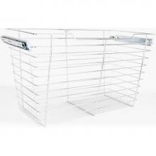 Hardware Resources POB1-162917CH - Chrome Closet Pullout Basket with Slides 16''D x 29''W x 17''H