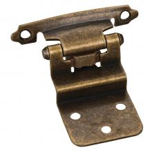 Hardware Resources P5922AB-R - Traditional 3/8'' Inset Hinge with Semi-Concealed Frame Wing - Antique Brass