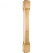 Hardware Resources P38-5-42-HMP - 5'' W x 5'' D x 42'' H Hard Maple Fluted Edge Post