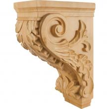 Hardware Resources CORBB-24WB - 9-1/2'' W x 16'' D x 24'' H White Birch Acanthus Corbel