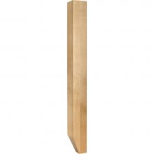 Hardware Resources P32RW - 3-1/2'' W x 3-1/2'' D x 35-1/2'' H Rubberwood Shaker Tapered Foot Po