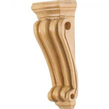 Hardware Resources CORN-1MP - 2-5/16'' W x 1-1/2'' D x 6'' H Maple Scrolled Corbel