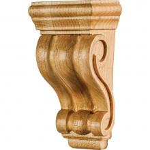 Hardware Resources CORN-4.5-ALD - 2'' W x 1-1/16'' D x 4'' H Alder Scrolled Corbel