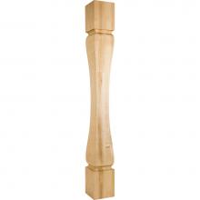 Hardware Resources P82-5-42-HMP - 5'' W x 5'' D x 42'' H Hard Maple Baroque Minimalist Post