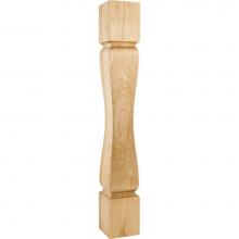 Hardware Resources P82-5-HMP - 5'' W x 5'' D x 35-1/2'' H Hard Maple Baroque Minimalist Post