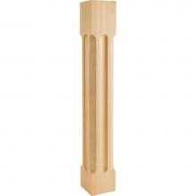 Hardware Resources P78-5-ALD - 5'' W x 5'' D x 35-1/2'' H Alder Scooped Post