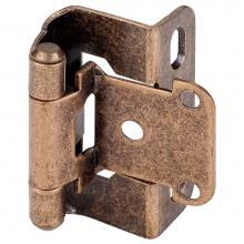 Hardware Resources H7441BB - 1/2'' Overlay Self-closing Partial Wrap 2 Hole Burnished Brass