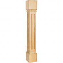 Hardware Resources P27MP - 5'' W x 5'' D x 35-1/2'' H Maple Fluted Post